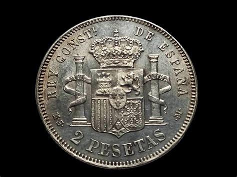 2 pesetas 1882|2 Pesetas 1882 MSM .